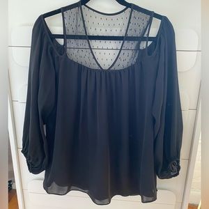 Parker black cutout top.
